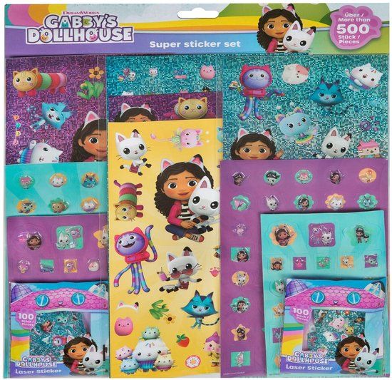 Gabby's Poppenhuis Gabby's Dollhouse sticker set 500 st