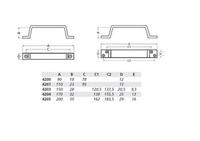 Greep Mat Zwart 200mm Opschroevend - 4205-18