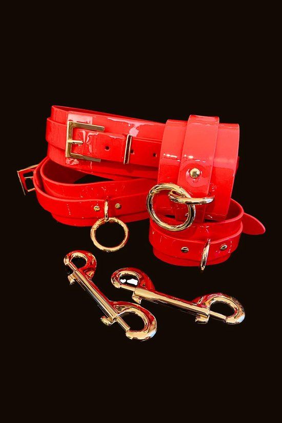 menottes Kinky Diva Wrist & Thigh Cuffs Handboeien - Rood