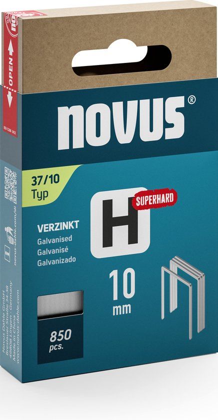 Novus Niet met fijne draad H 37/10mm Superhard (850 stuks)