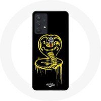 Maniacase Case voor Samsung Galaxy A32 5G Cobra Kai Geel Logo Zwarte Achtergrond Poster Serie