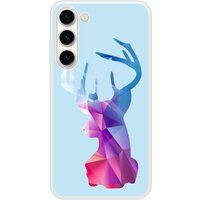 Samsung Bedrukt siliconen hoesje compatibel met Galaxy S23 Plus Cerf Hipster Bleu