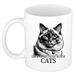 Bellatio Decorations Mok voor kattenliefhebbers - Ragdoll - wit - keramiek - 300 ml
