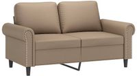 vidaXL - Tweezitsbank - 120 cm - kunstleer - cappuccinokleurig