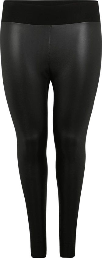 Urban Classics Faux Leather High Waist Dames Legging - Zwart - 5XL