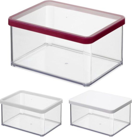Rotho Babydesign Rotho Premium Can LOFT 20x15x10 cm Transparant / Wit 2250 ml