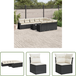 Vidaxl Canapé avec accoudoirs - Salon de jardin 11 pcs avec coussins noir résine tressée