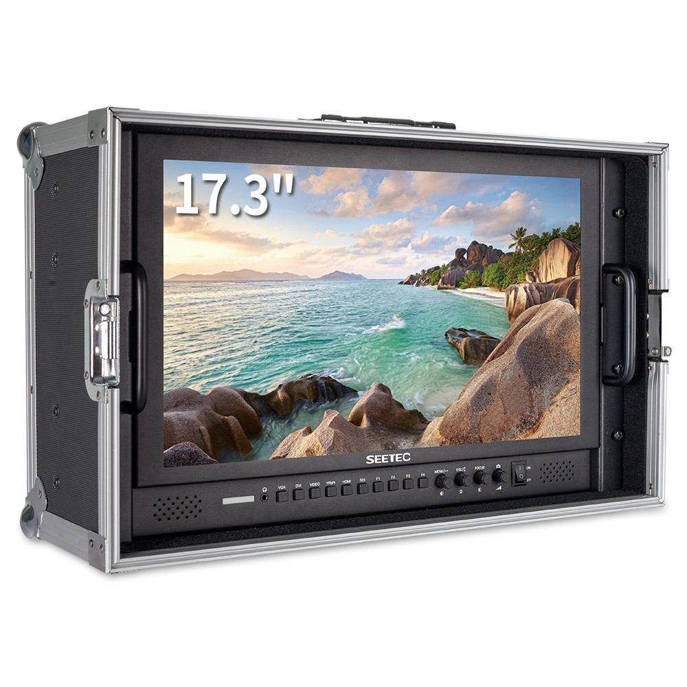 Seetec FS173-S4K 17.3" Broadcast Monitor - 1920x1080 - 3G-SDI, HDMI, AV (Flightcase)