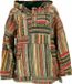 Guru-Shop Goa Stonewash Patchwork Baja Hoody - mustard Heren Trui met capuchon - meerkleurig - L