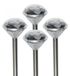 SOMOGYI Éclairage de jardin solaire, set de 4 pièces