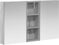 vidaXL Badkamermeubelset, 3-delig, 80 x 10,5 x 50 cm, Bewerkt Hout