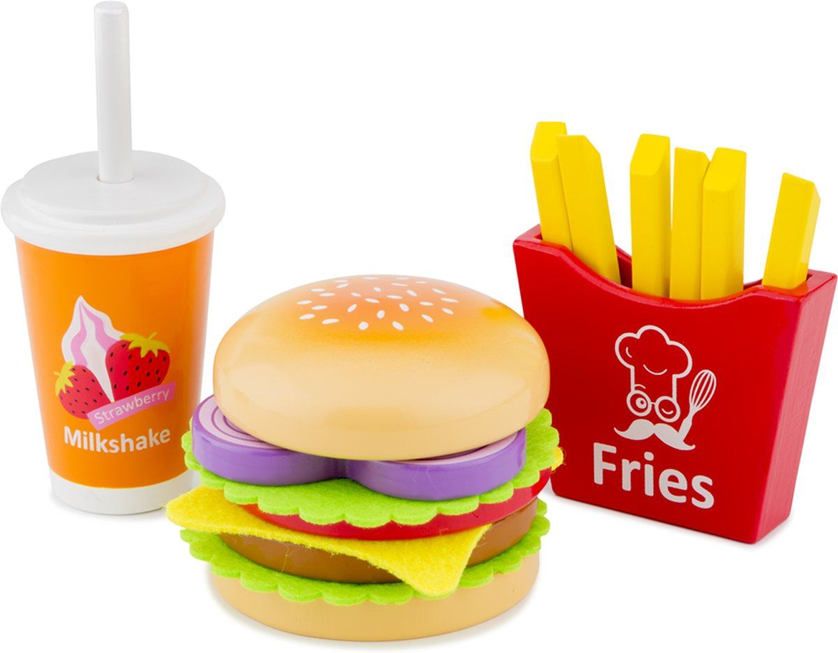New Classic Toys - Speelgoed Fastfood Set - Hout - Unisex