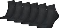 Tommy Hilfiger Chaussettes QUARTER Homme 6P - Taille 39-42 - Noir
