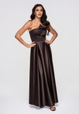 Ombre LARICA Jurk - Rits - Effen - Jurk Bruin L