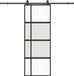 vidaXL Schuifdeur met beslagset 76x205 cm gehard glas zwart