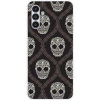 Samsung Bedrukt siliconen hoesje compatibel met Samsung Galaxy A14 5G, Samsung Galaxy A14 4G Floral skull