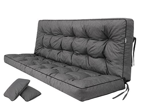 PillowPrim Panda PillowPrim Kussen voor Hollywood-schommelbank, tuinschommelkussen, zitbank met rugleuning, zitbreedte 180 cm