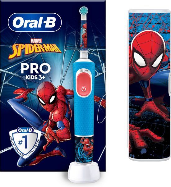 Oral-B Pro Kids Spiderman Elektrische Tandenborstel - Voor Kinderen Vanaf 3 Jaar