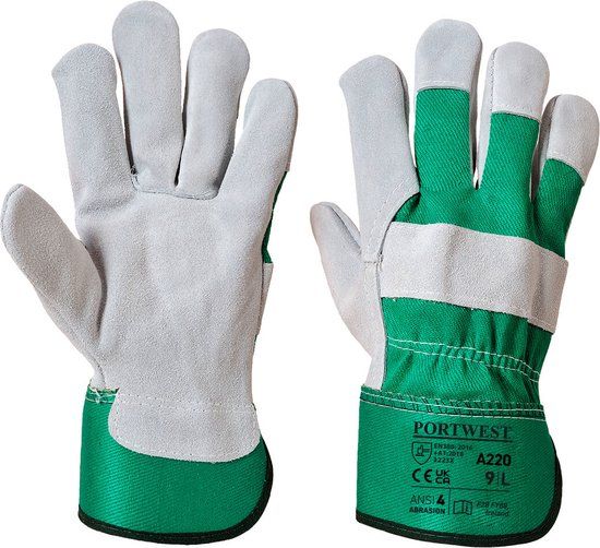 Portwest Premium Chrome Rigger Handschoen - Groen - XL