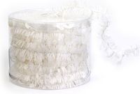 Inge-glas Kerstslinger dun wit 700 x 3.5 cm guirlande folie kerst versiering
