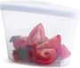 Stasher Bowl Premium herbruikbare siliconen voedselzak, 2-kops kom, transparant, 473 ml