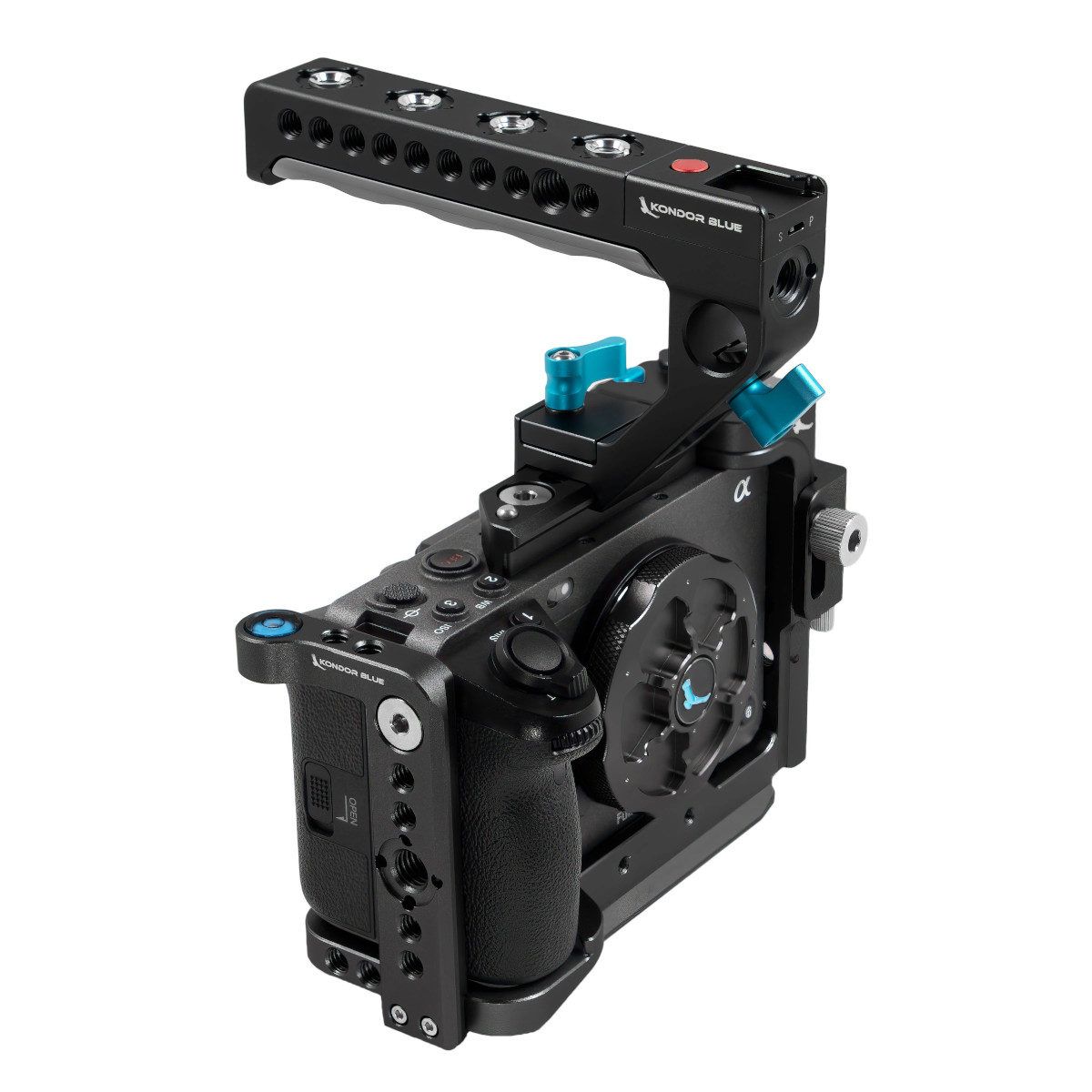 Kondor Blue Sony FX3 Cage with Top Handle - Raven Black