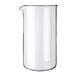 Bodum 1508-10 vervanging voor de Franse pers, glazen beker met 8 kopjes, transparant, 1 l - 9,6 cm diameter, H 18 cm