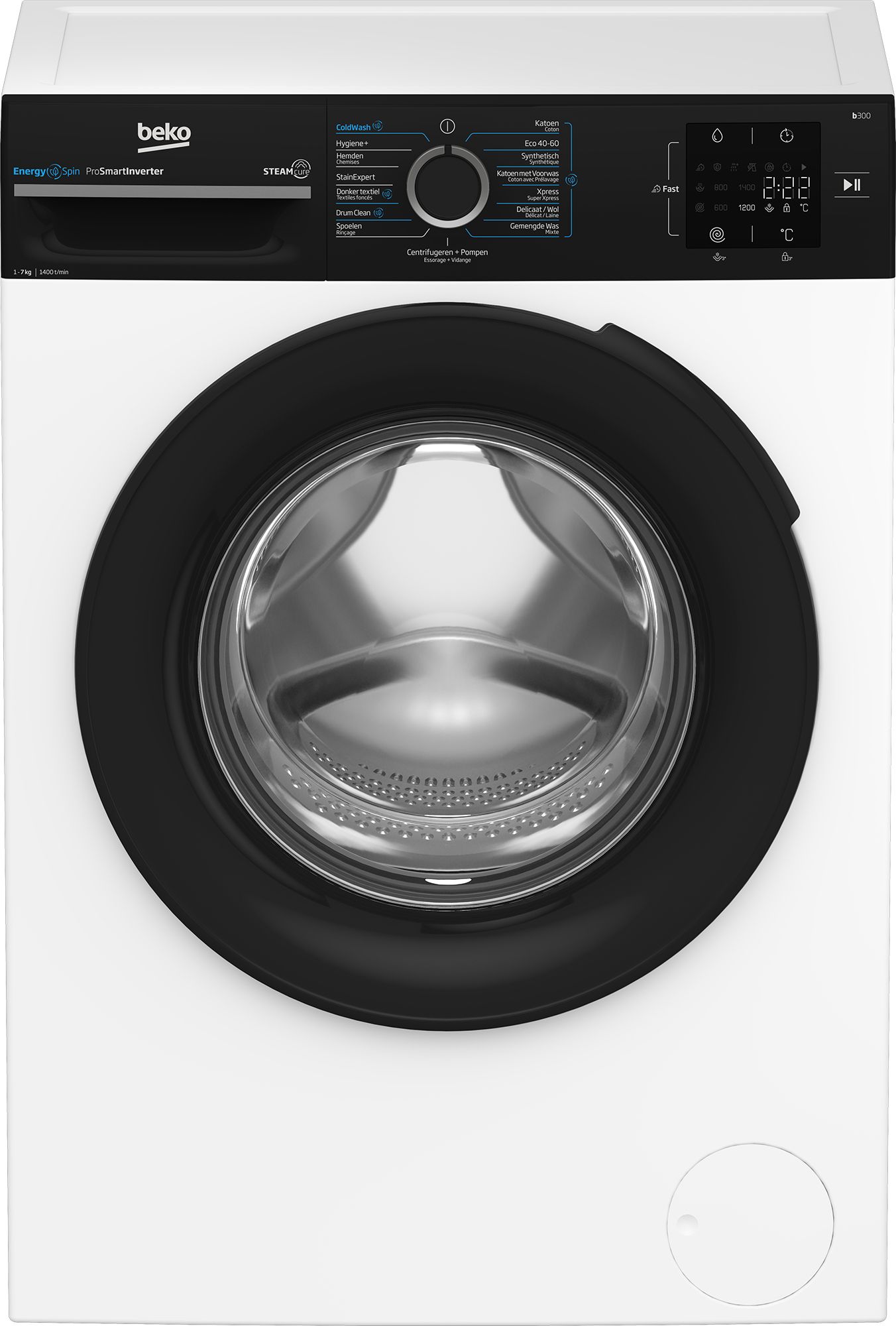 Beko BM3WFU3741B EnergySpin - Wasmachine - Wit