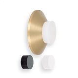 EVI Herrajes Zelfklevende Wanddeurstopper Ø 45x17mm Wit en Zwart Natuurlijk Siliconenrubber Dubbele installatie Model I-260