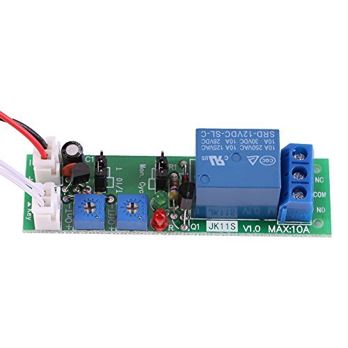 Hilitand 1pc DC 12V / 24V Temps de cycle réglable Module de commutation de délai On / Off Minuterie Temporisateur Module 6 Types en option(DC12V 0-120mins)