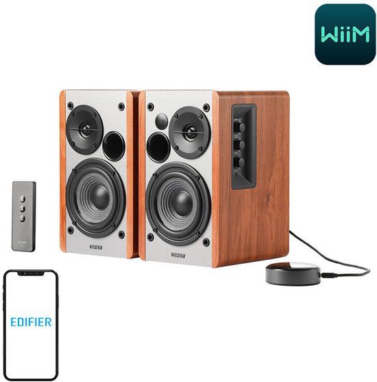 Edifier 2.0 R1280T Wifi-Luidsprekers Met Geïntegreerde Wiim Mini-Speler