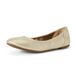 Amazon Essentials Belice Ballerines plates à enfiler pour femme, doré, 42.5 EU