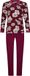 Pastunette Premium Burgundy Dream Pyjama Dames Lange Mouw Gebloemd Rood Maat 40
