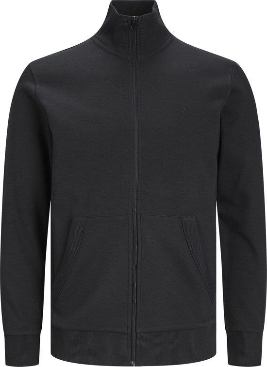JACK&JONES PLUS JJEPAULOS SWEAT ZIP NOOS PLS Men's Sweater - Size EU3XL US1XL - Black