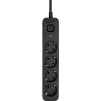 BlueBuilt Stekkerdoos 4-voudig 3 meter Zwart