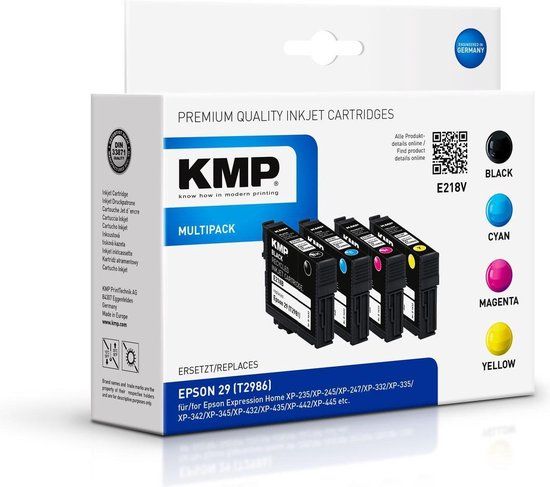 KMP E218V Zwart, Cyaan, Magenta, Geel