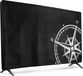 kwmobile Housse TV pour TV 55" - Housse de protection pour téléviseur - Design Vintage Kompas - Blanc/Noir