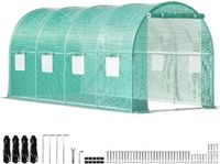 Happyment Happiq Professionele Kas - Moestuin - Waterdicht - Groen - Walk in - 215CM hoog - Met ramen