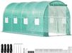 Happiq Kas Professionnelle - Jardin potager - Étanche - Vert - Serre de jardin - 215CM haut - Avec fenêtres
