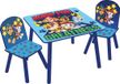 PAW Patrol Houten Kindertafel en 2 Stoelen - Blauw