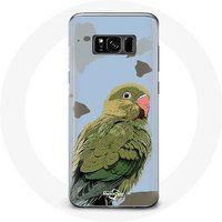 Maniacase Hoesje voor Samsung Galaxy S8 Plus Parkieten Groene Vogels