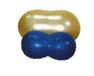 CanDo Gymnastiekrol met noppen/motorische bal/fitnessbal in pindavorm - Peanut Ball SENSI - geel, 40 cm x 90 cm
