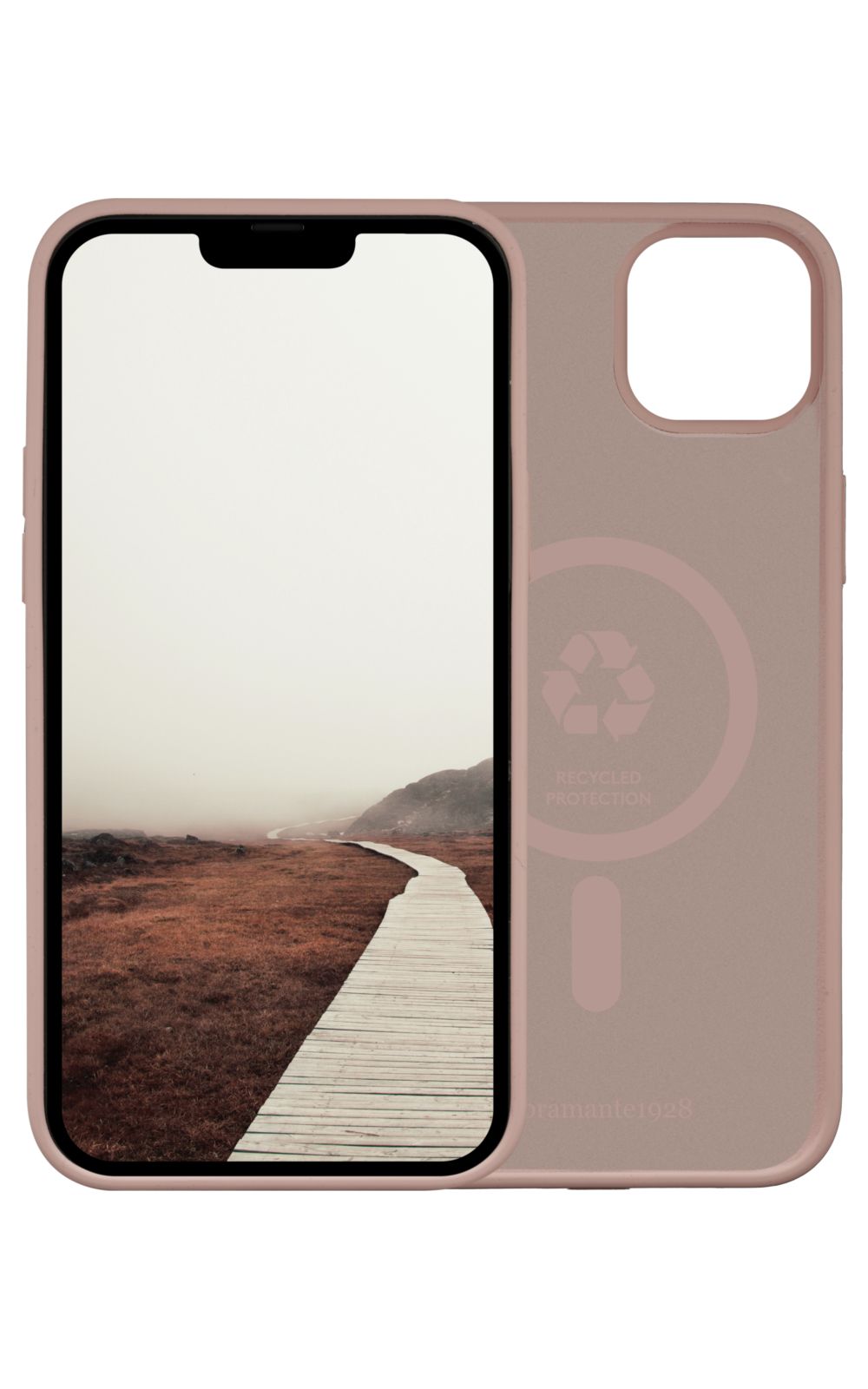 dbramante1928 Monaco iPhone 14 Plus Hoesje - Roze/Zand - Gerecycled Plastic