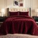 Tribeca Living Florence Velvet Oversized Solid Quilt Set, Bourgondië, Queen