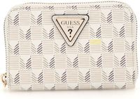 GUESS G Wave SLG Medium Zip Around Wallet Stone Logo Wit