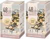 Merkloos Bellatio Decorations - 2x Kerstverlichting - Op batterij - warm wit - 48 lampjes