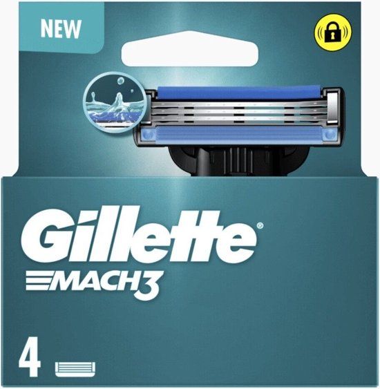 Gillette Mach3 - 4 pièces - Lames de rasoir pour homme