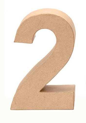 Glorex 6 2029 132 - Papp - Nummer 2, bruin karton, 17,5 x 5,5 cm, voor decoratie