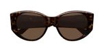 Balenciaga Bb0455s Lunettes de soleil femme havane géométrique marron 55mm