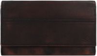 GREENBURRY Destressed Long Wallet RFID Teak Brown donkerbruin